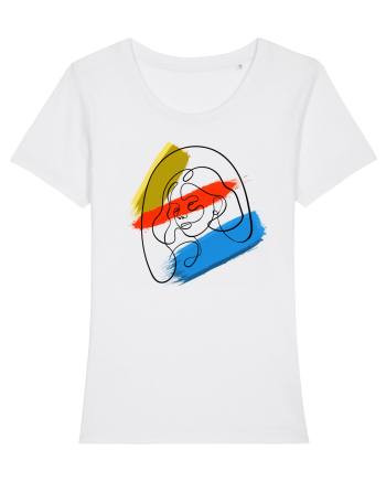 Girl in color White