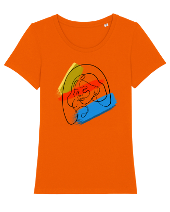 Girl in color Bright Orange