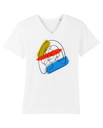 Girl in color White