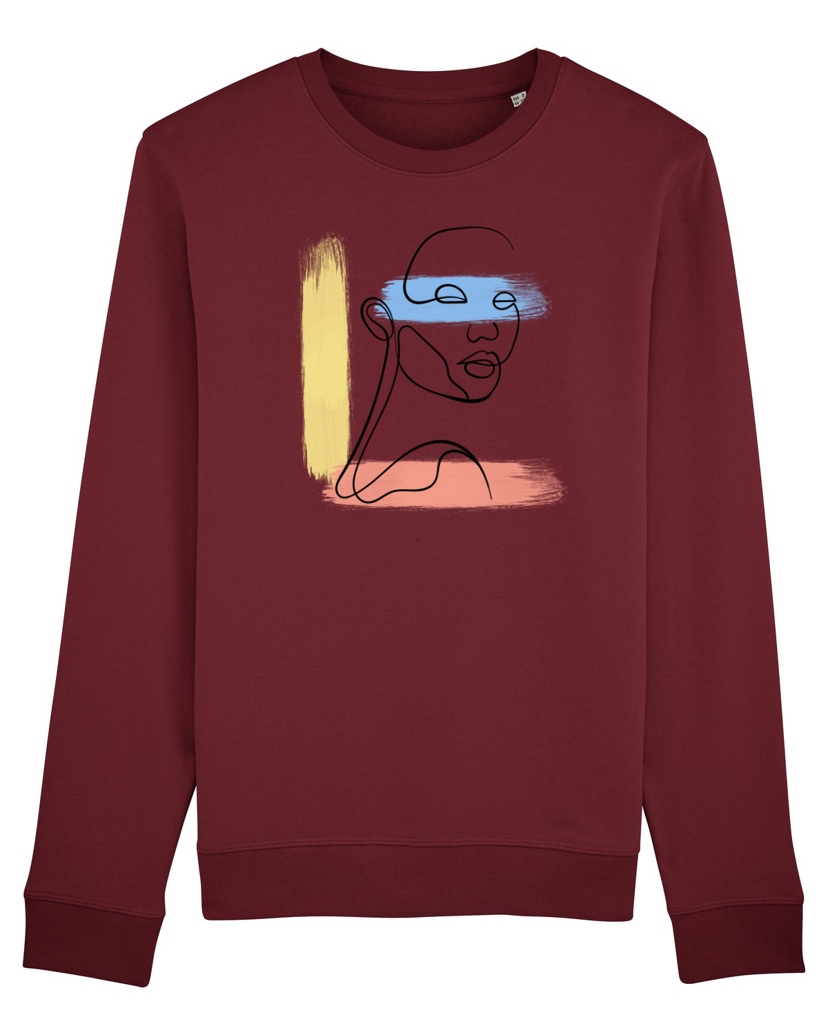 Bluză mânecă lungă Unisex Rise Burgundy