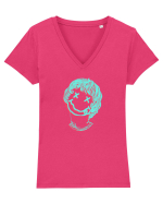 Error Smile Tricou mânecă scurtă guler V Damă Evoker