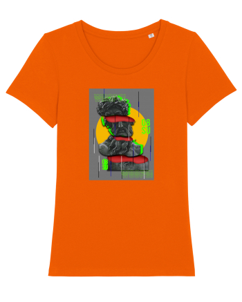 Antic modern sculpture Bright Orange