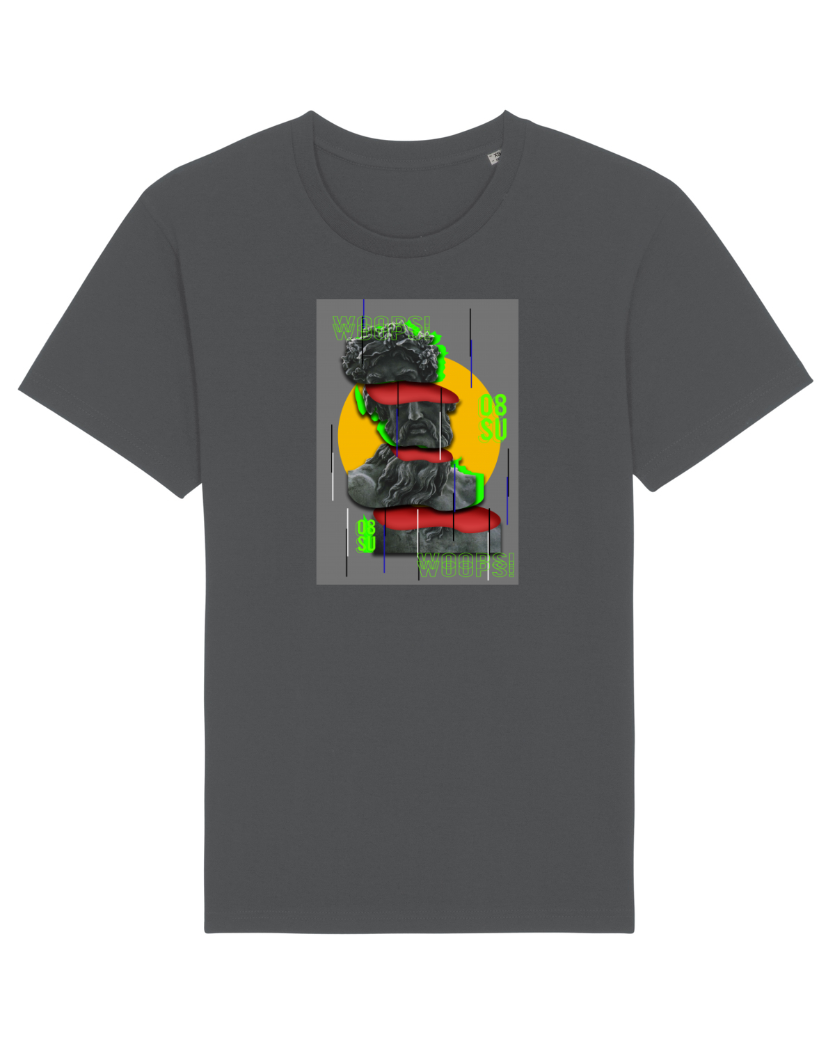 Tricou mânecă scurtă Unisex Rocker Anthracite