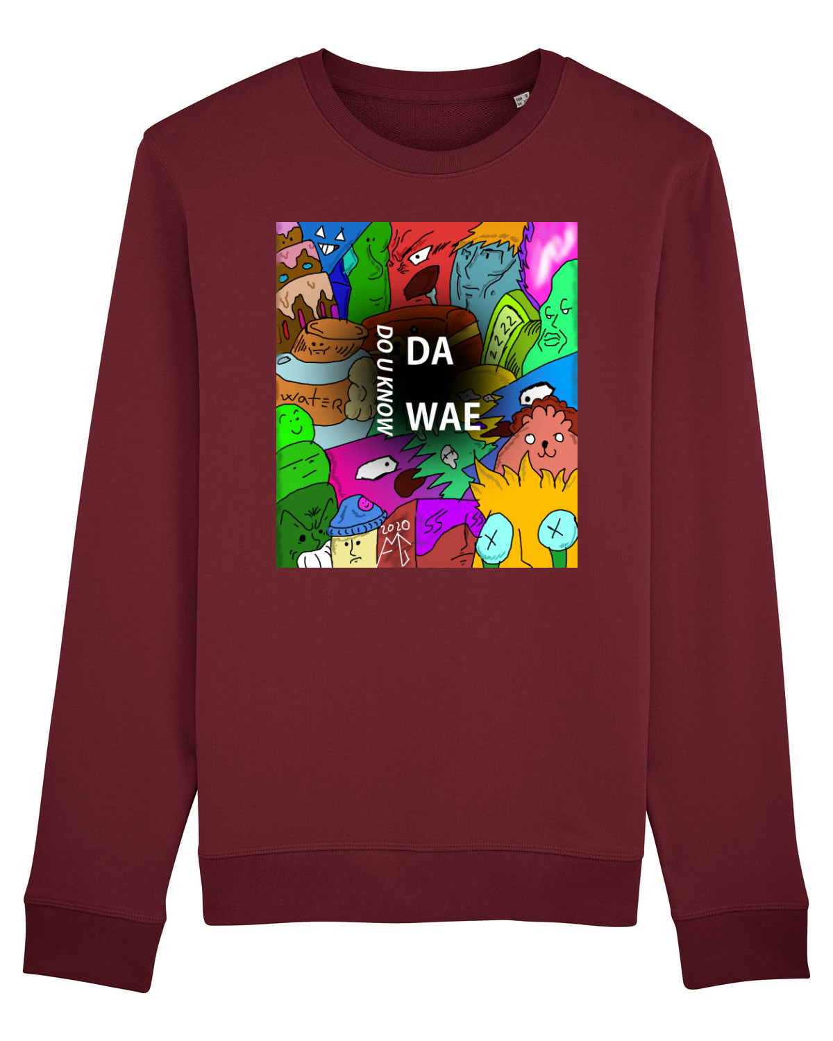 Bluză mânecă lungă Unisex Rise Burgundy