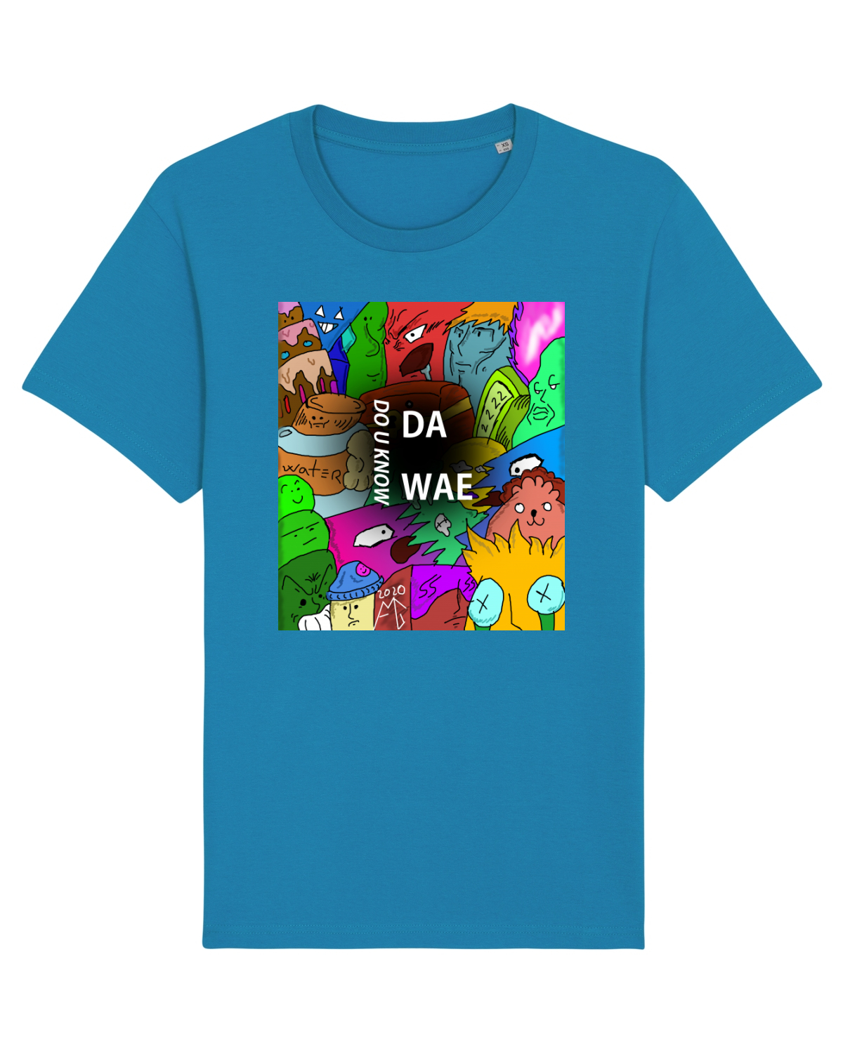 Tricou mânecă scurtă Unisex Rocker Azur