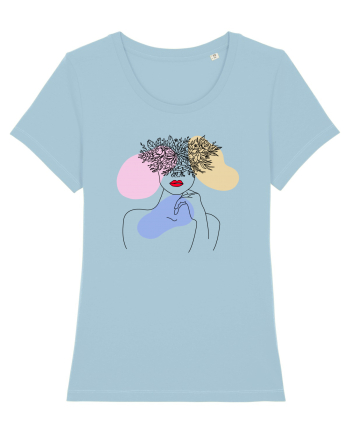 In flowers Sky Blue