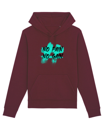 No pain No gain Burgundy