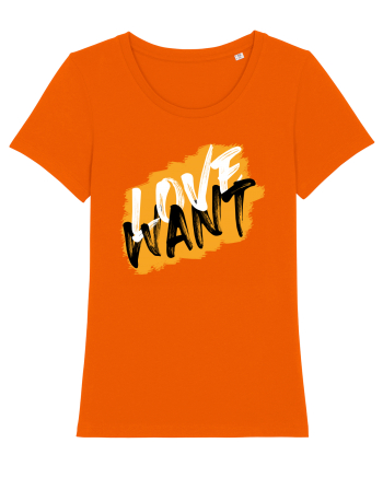 Want love Bright Orange