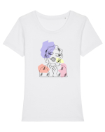 In nature Tricou mânecă scurtă guler larg fitted Damă Expresser