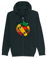 Broasca Pe Skateboard Hanorac cu fermoar Unisex Connector