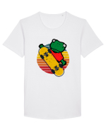 Broasca Pe Skateboard Tricou mânecă scurtă guler larg Bărbat Skater