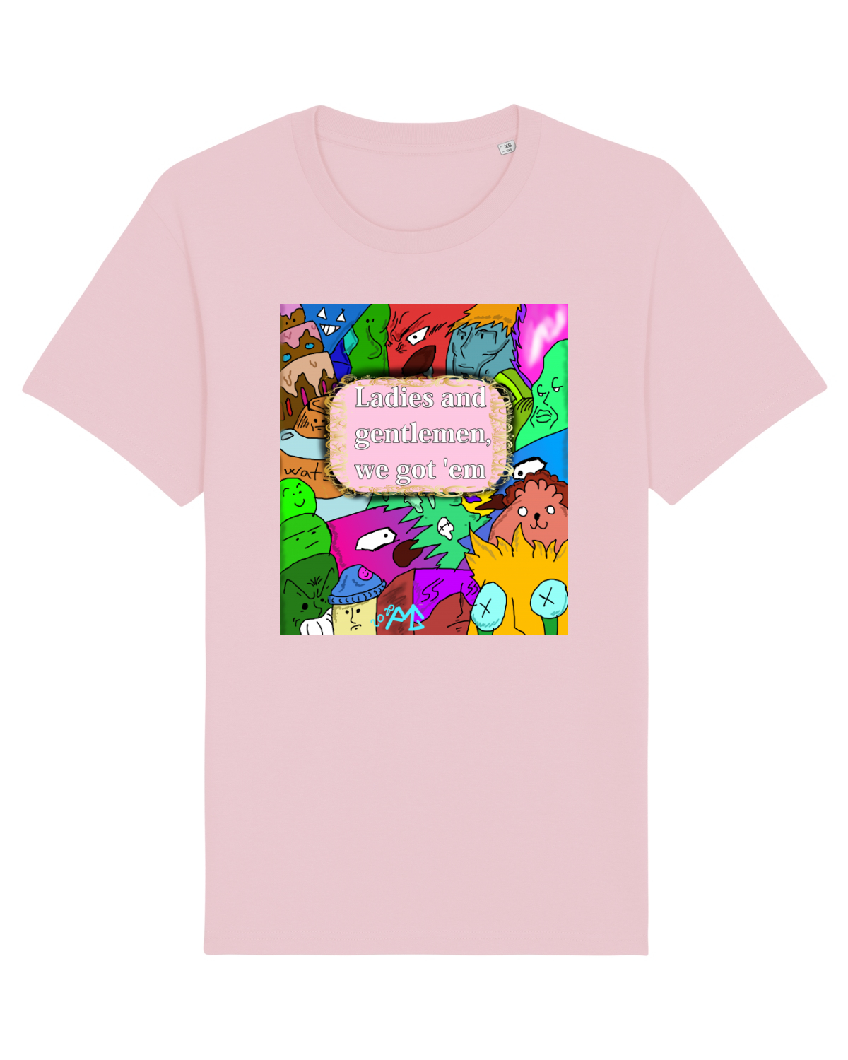 Tricou mânecă scurtă Unisex Rocker Cotton Pink