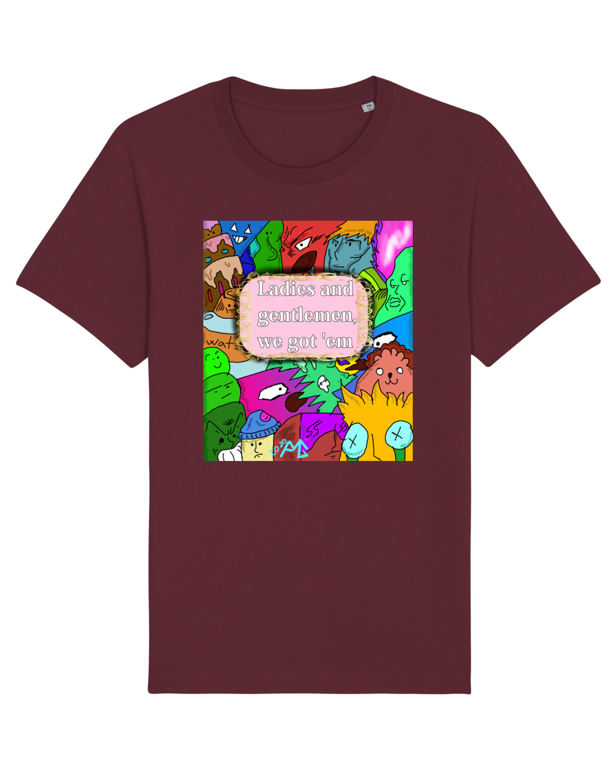 Tricou mânecă scurtă Unisex Rocker Burgundy