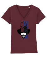 Knight Tricou mânecă scurtă guler V Damă Evoker
