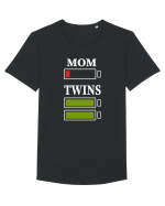 Twins Mom Tricou mânecă scurtă guler larg Bărbat Skater
