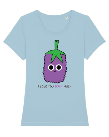 I Love You Berry Much Sky Blue
