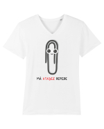 Mă atașez repede Tricou mânecă scurtă guler V Bărbat Presenter