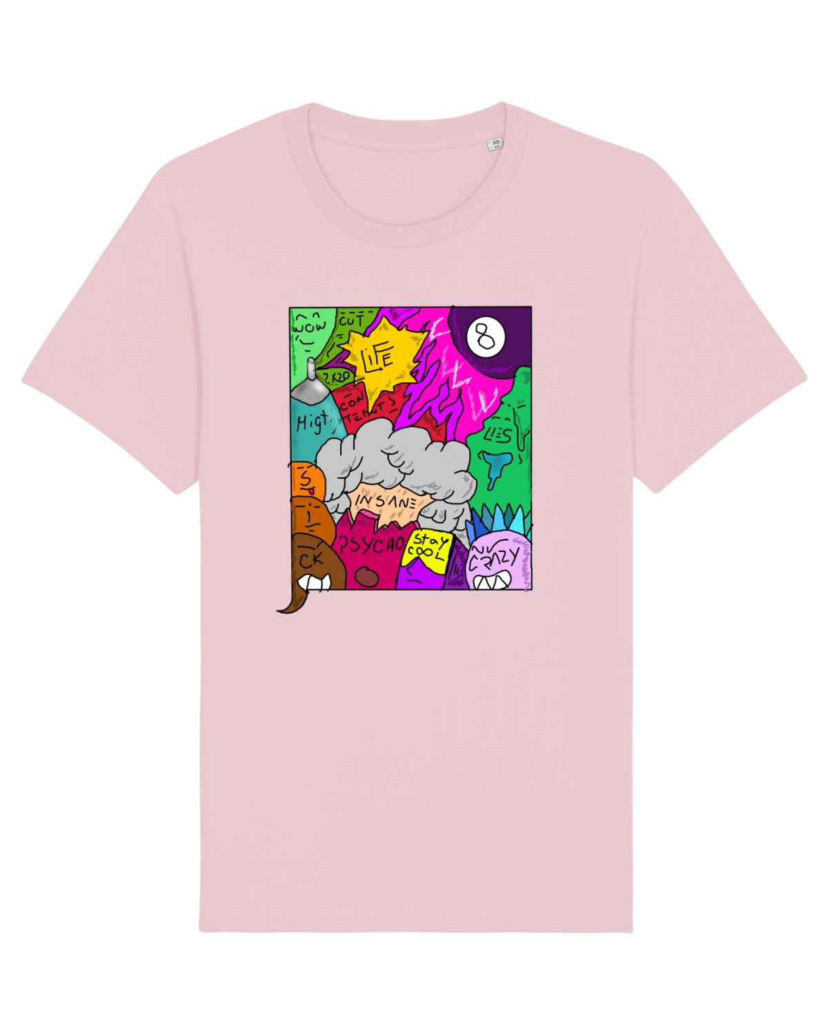 Tricou mânecă scurtă Unisex Rocker Cotton Pink