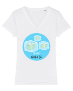 Bani gheață Tricou mânecă scurtă guler V Damă Evoker