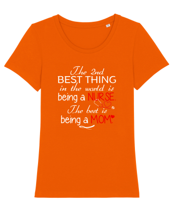 Mom Nurse Bright Orange
