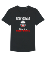Great Nurse Tricou mânecă scurtă guler larg Bărbat Skater