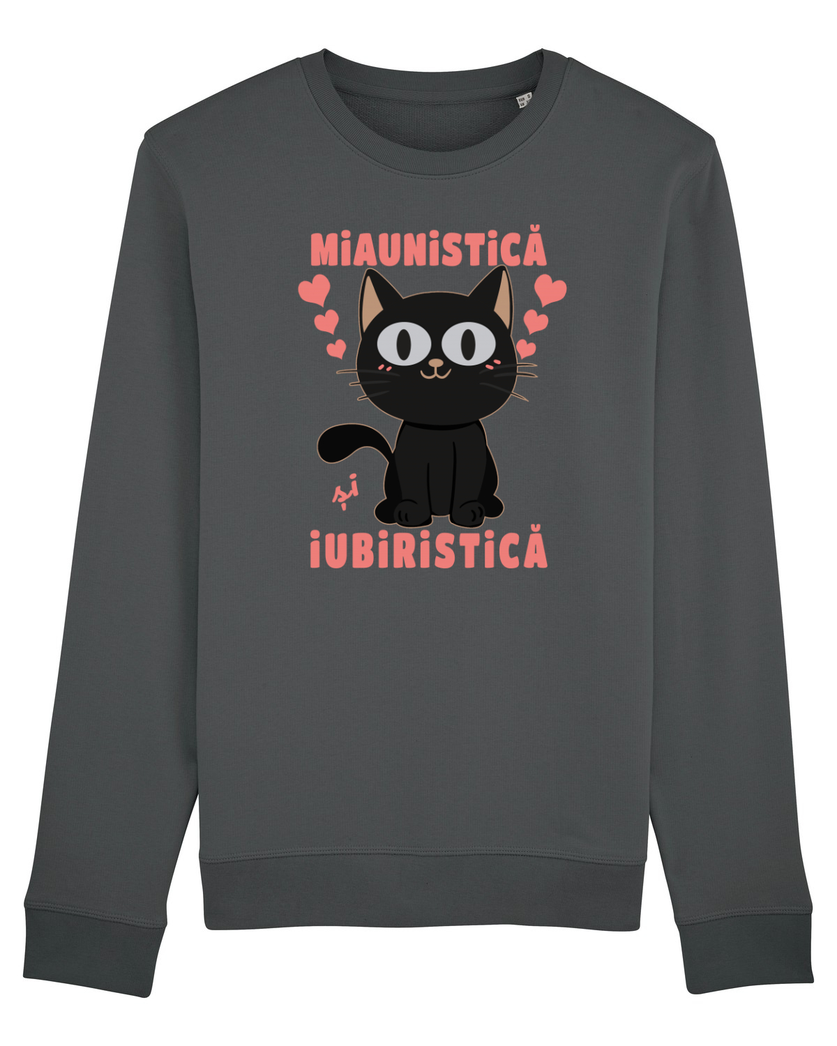 Bluză mânecă lungă Unisex Rise Anthracite