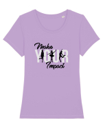 Make your impact Tricou mânecă scurtă guler larg fitted Damă Expresser