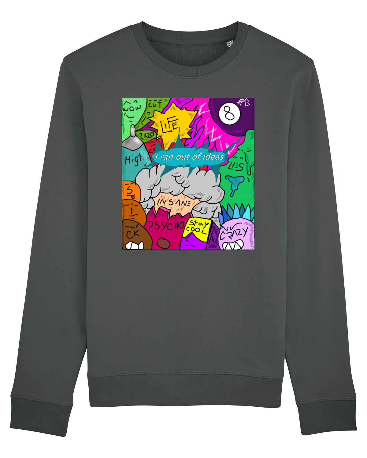 Bluză mânecă lungă Unisex Rise Anthracite