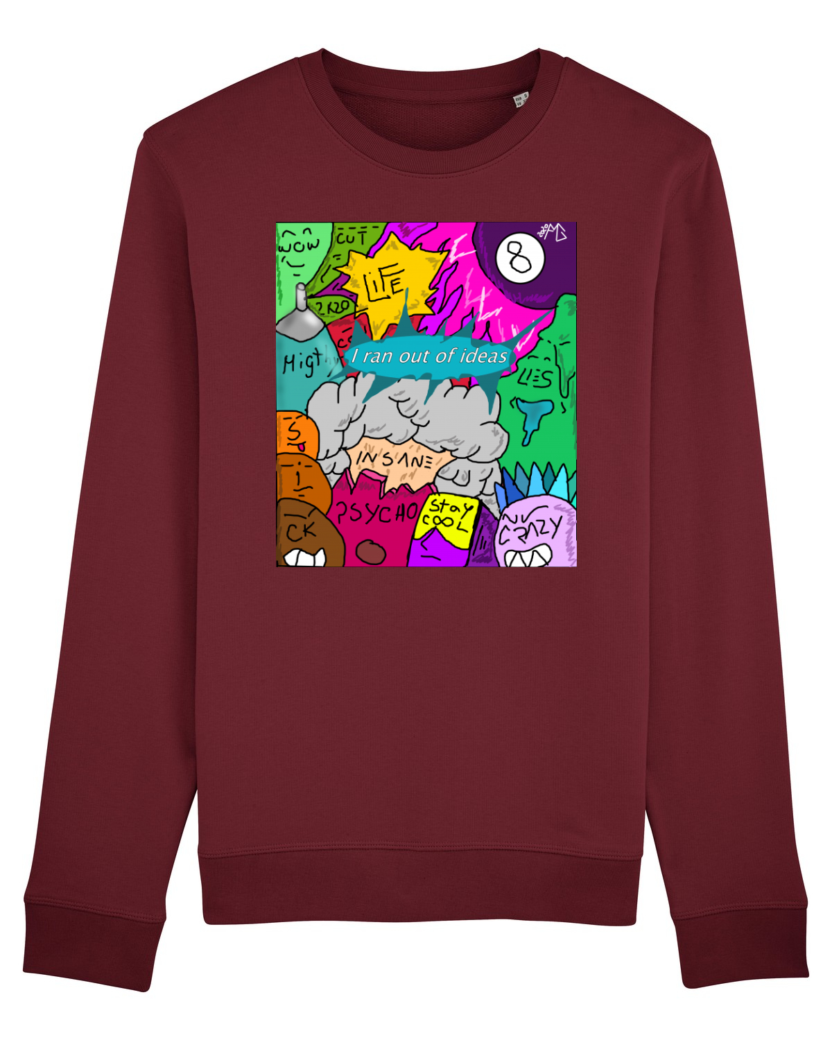 Bluză mânecă lungă Unisex Rise Burgundy