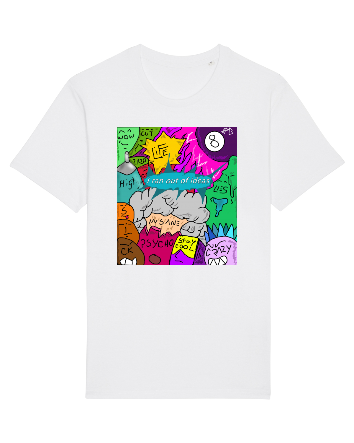 Tricou mânecă scurtă Unisex Rocker White