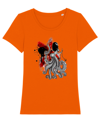 Polka Dot Girl Bright Orange