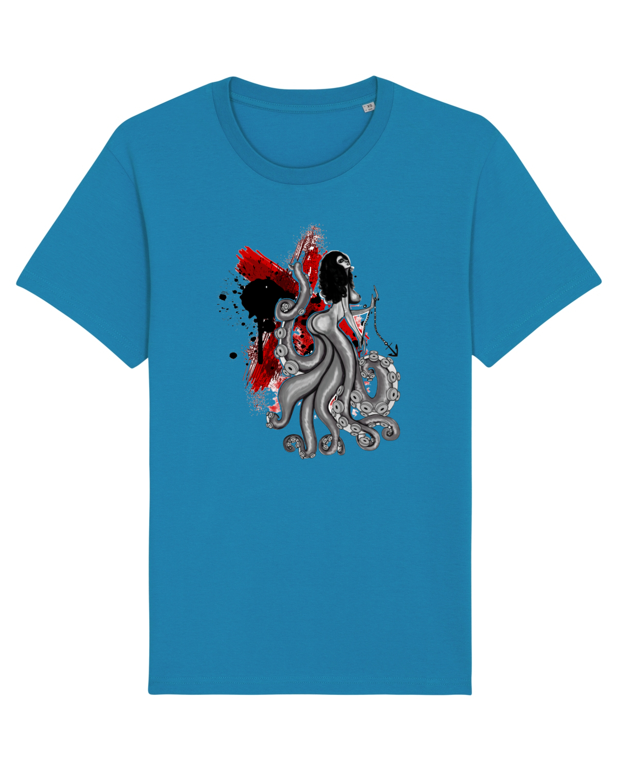 Tricou mânecă scurtă Unisex Rocker Azur