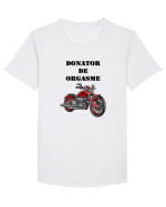 Donator de Orgasme Chopper Tricou mânecă scurtă guler larg Bărbat Skater