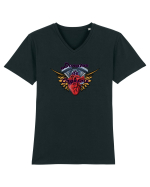 Donator de Orgasme Heart Tricou mânecă scurtă guler V Bărbat Presenter