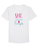 She keeps Receipts Tricou mânecă scurtă guler larg Bărbat Skater