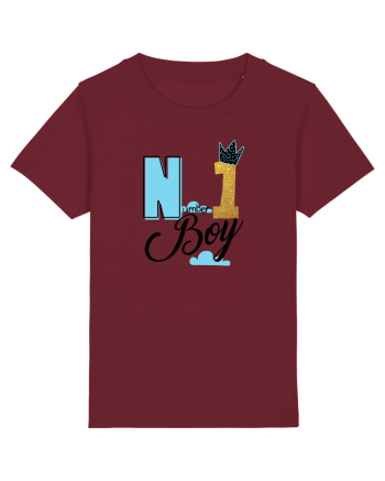 Number one Boy Burgundy