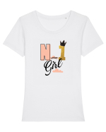 Number one Girl Tricou mânecă scurtă guler larg fitted Damă Expresser