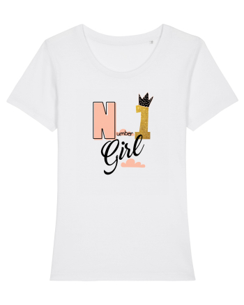 Number one Girl White