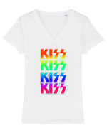 KISS Tricou mânecă scurtă guler V Damă Evoker