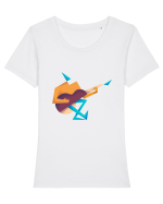 Chitaristul Tricou mânecă scurtă guler larg fitted Damă Expresser