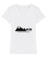 Stop destroying forest Tricou mânecă scurtă guler V Damă Evoker