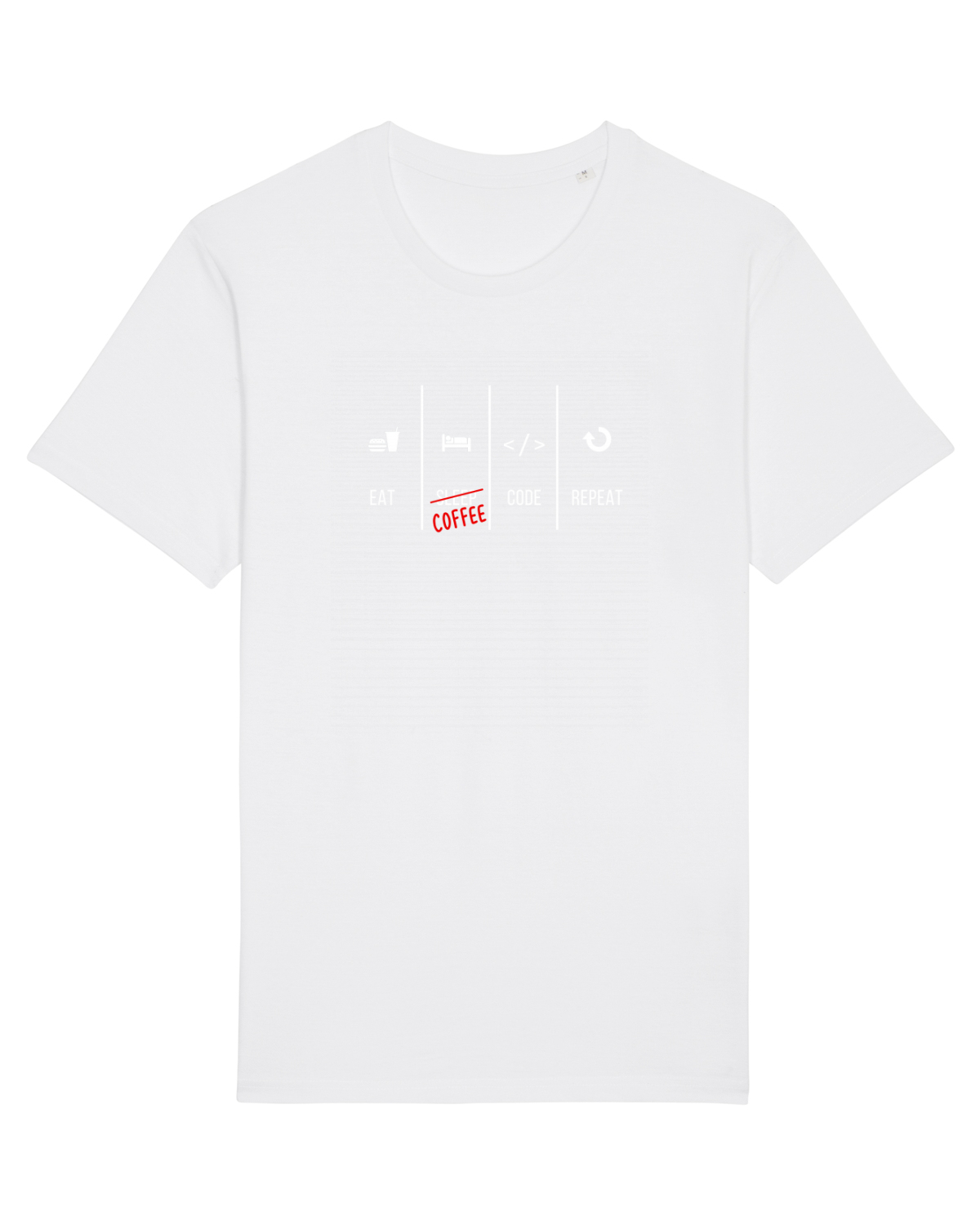 Tricou mânecă scurtă Unisex Rocker White