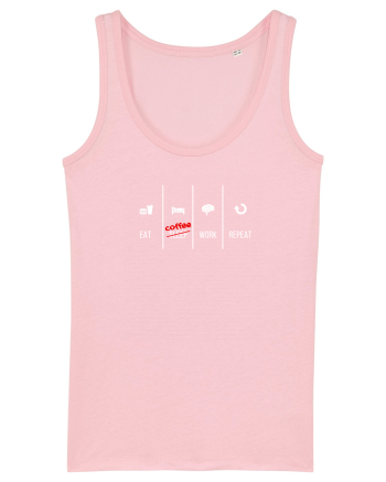 Eat Sleep Work Repeat Cotton Pink