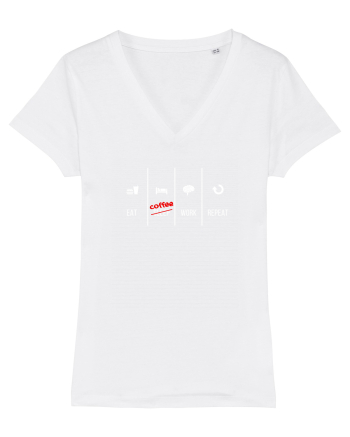 Eat Sleep Work Repeat White