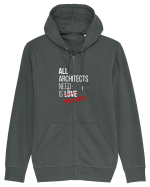 Arhitects need coffee Hanorac cu fermoar Unisex Connector