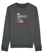 Arhitects need coffee Bluză mânecă lungă Unisex Rise