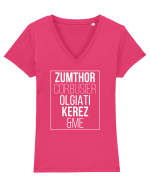Arhitects Tricou mânecă scurtă guler V Damă Evoker