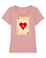 As de rosu Tricou mânecă scurtă guler larg fitted Damă Expresser