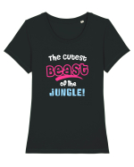 Cutest beast of the jungle Tricou mânecă scurtă guler larg fitted Damă Expresser