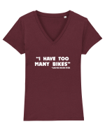Too many bikes Tricou mânecă scurtă guler V Damă Evoker